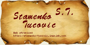 Stamenko Tucović vizit kartica